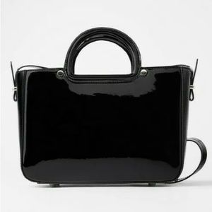 ZARA black leather purse